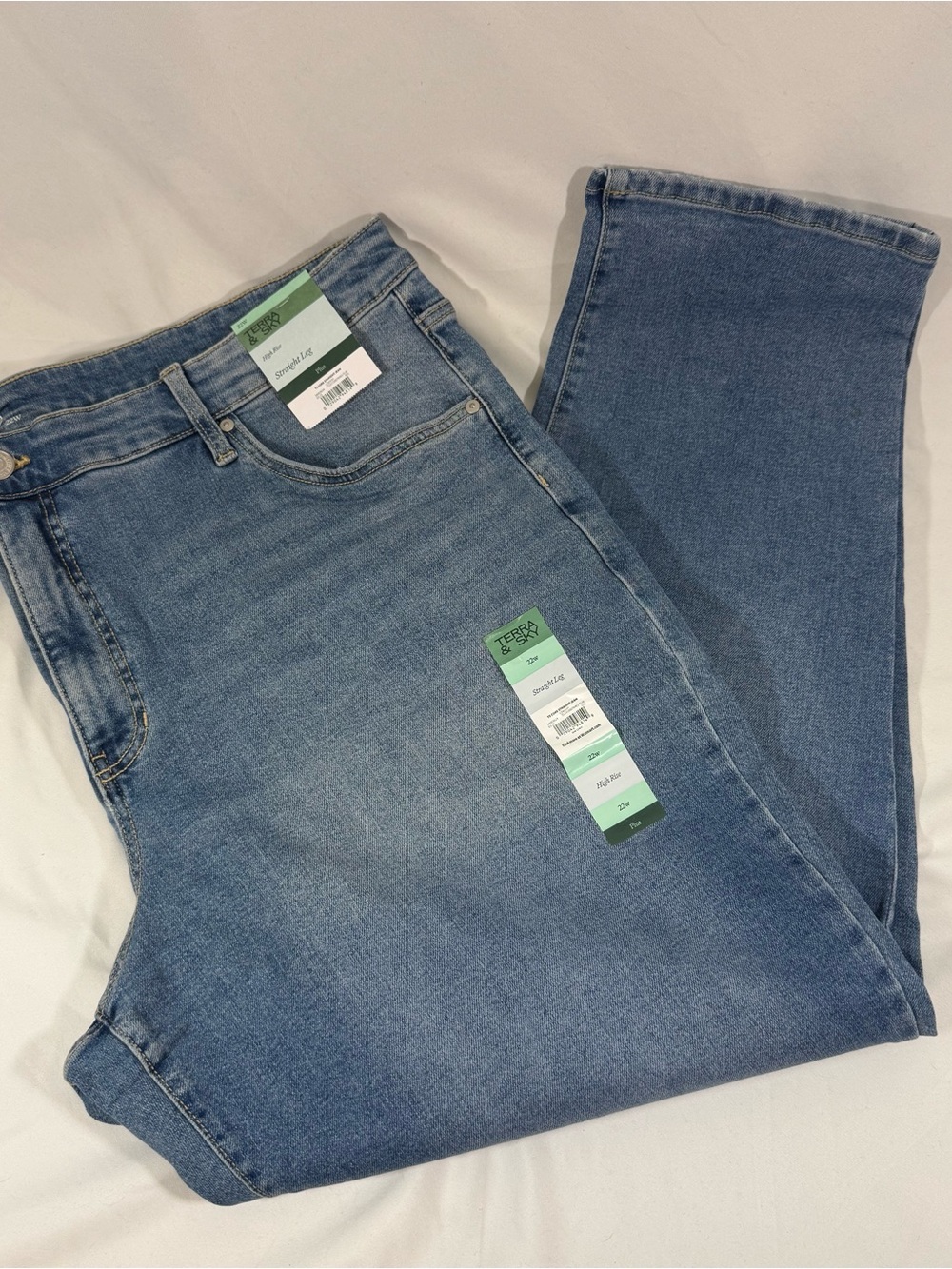 Terra & Sky Light Blue Wide Leg Jeans